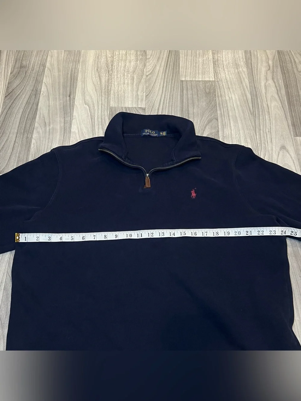 SIZE XL MENS POLO RALPH LAUREN QUARTER ZIP NAVY SWEATER